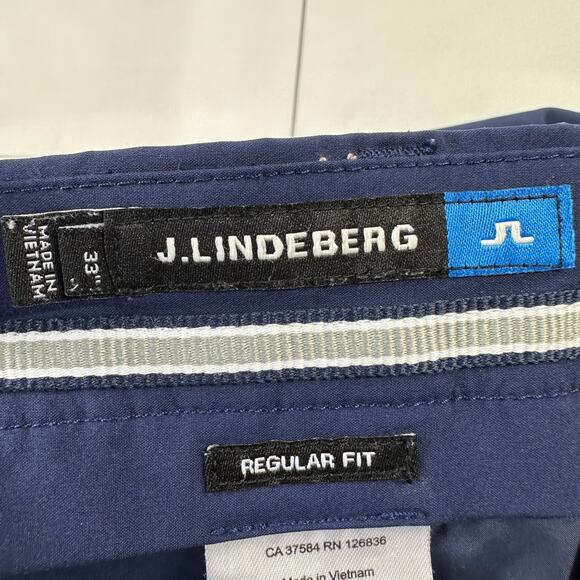 J Lindeberg Shorts Mens 33 Blue True Regular Micro Stretch Golf Performance Tech - Picture 3 of 13